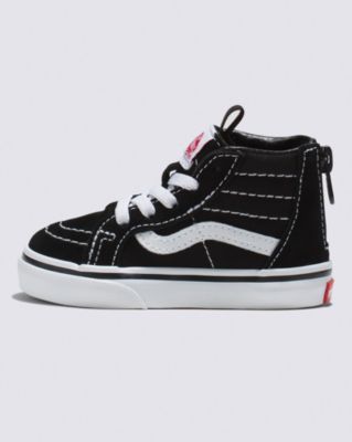 Vans Toddler Sk8-hi Zip Shoes (1-4 Years) (black/white) Toddler Black, Size 1.5