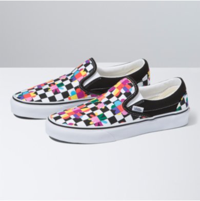 Floral Checkerboard Classic Slip-On