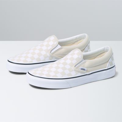 Vans Classic Slip-on Checkerboard Shoe(turtledove/true White)