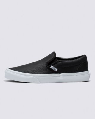 Vans Perf Leather Classic Slip-on Shoes ((perf Leather) Black) Unisex Black