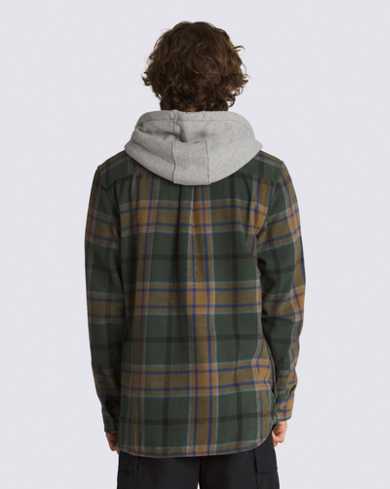 Lopes Hooded Long Sleeve Flannel Shirt