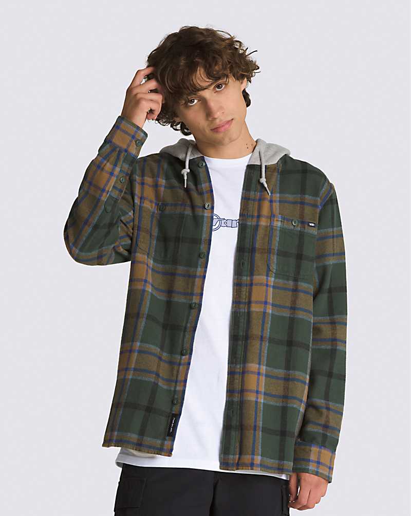 Lopes Hooded Long Sleeve Flannel Shirt