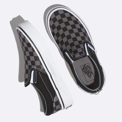 black checkerboard vans with color