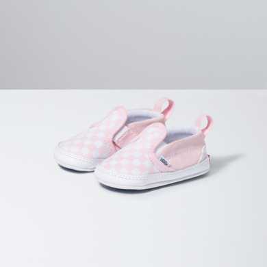 Infant Checkerboard Slip-On V Crib Shoe