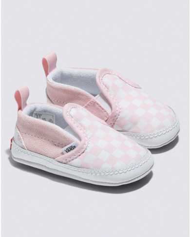 Infant Checkerboard Slip-On V Crib Shoe