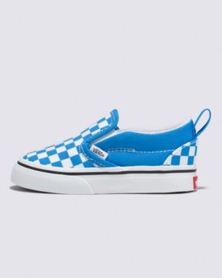 Vans Toddler Slip-on V Checkerboard Shoe(brilliant Blue)
