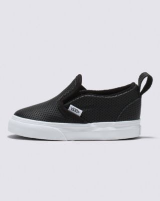 Vans Toddler Slip-on V Shoe(black/true White)