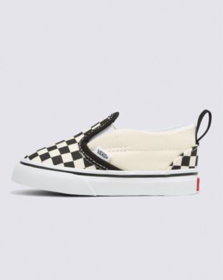 Toddler Slip-On V Checkerboard Shoe(Black/White)