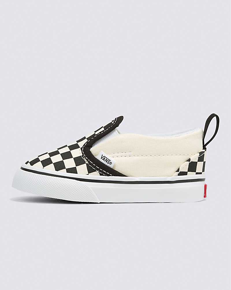 Vans Slip-On Checkerboard Skate Shoe - Black / White
