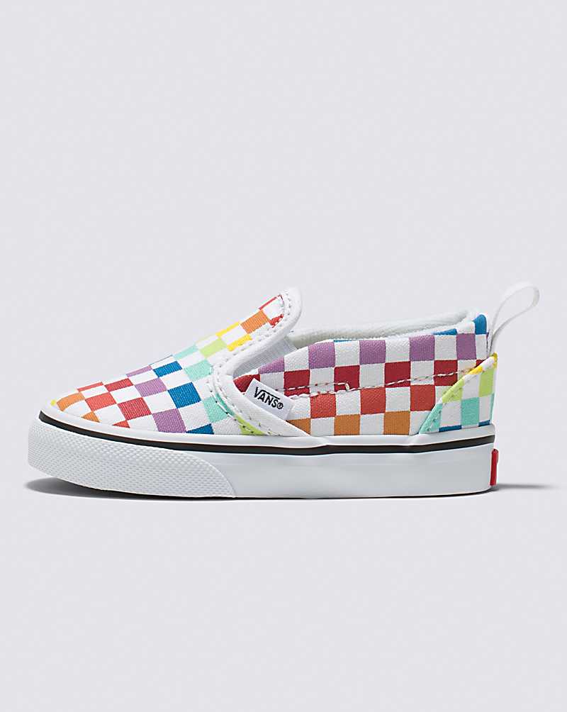Vans | Toddler Slip-On V Checkerboard Rainbow/True Shoes