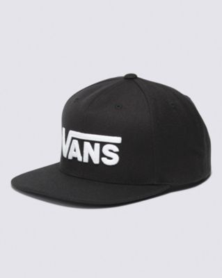 Vans Drop V Snapback Hat (black/white) Unisex Black