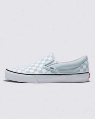 Classic Slip-On Checkerboard Shoe(Baby Blue/True White)