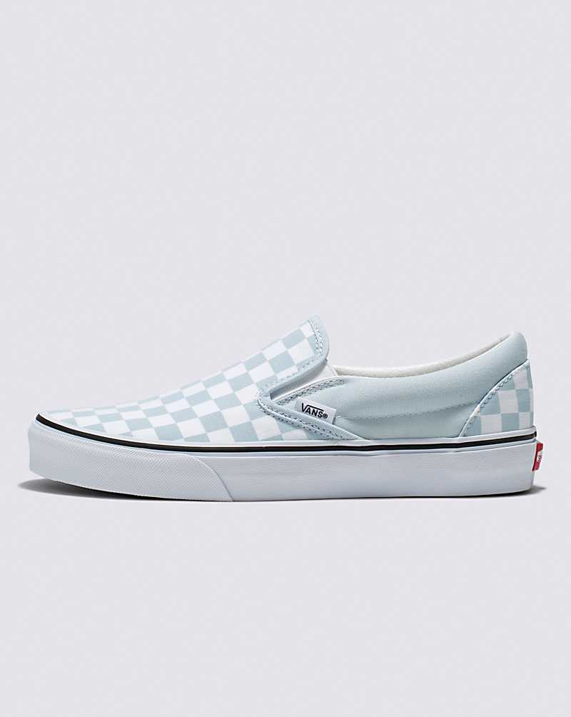 Quagga plakband Onze onderneming Vans | Classic Checkerboard Slip-On Baby Blue/True White Shoe