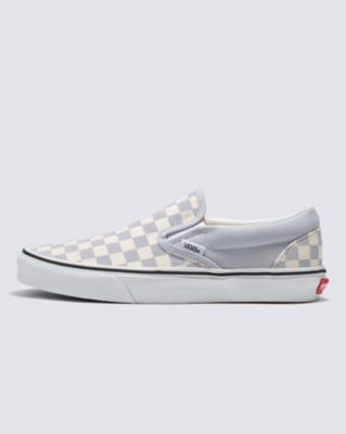 Vans Classic Slip-on Checkerboard Shoe(gray Dawn/true White)