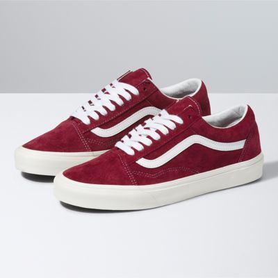 vans old skool daim rouge