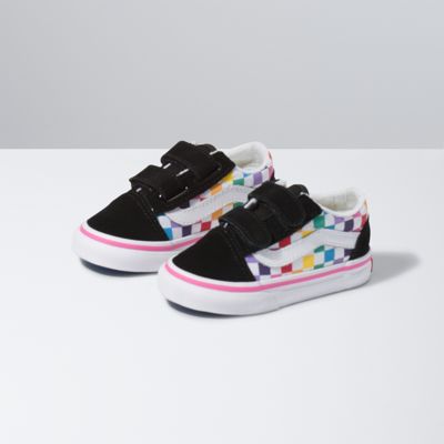 vans rainbow checkerboard toddler