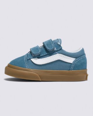 Vans Toddler Old Skool V Gum Shoe(blue/true White)