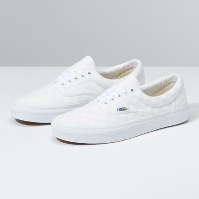 vans checkerboard all white