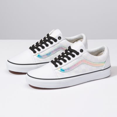 vans old skool suede trainers in iridescent