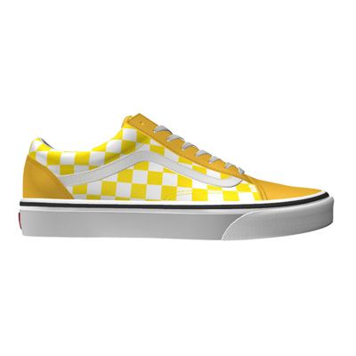 yellow checkered old skool vans