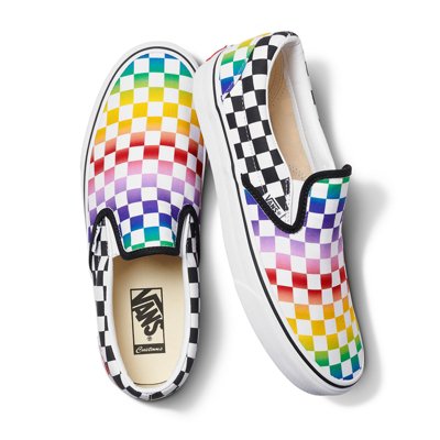 Customs Rainbow Checker Slip-On