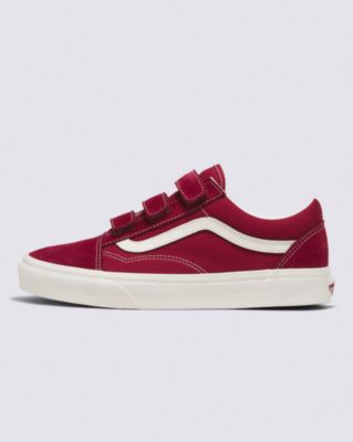 Vans Old Skool V Suede Canvas Shoe(rumba Red/marshmallow)