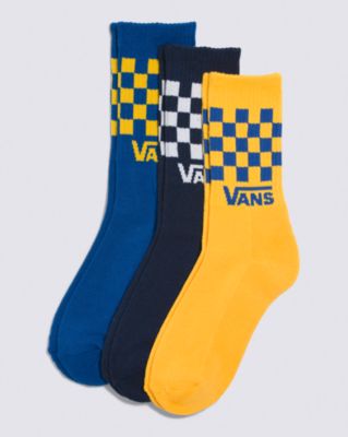 Vans Kids Check Sock 3-pack(true Blue/gold Fusion)