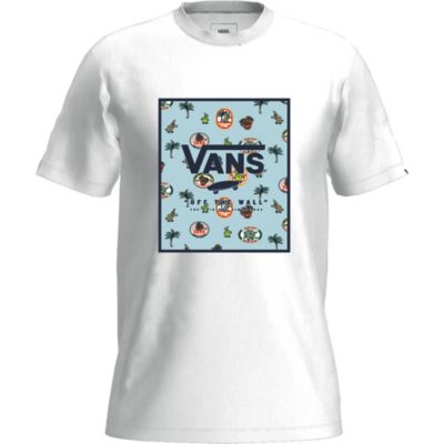 Vans Little Kids Print Box T-shirt(white/blue Glow)