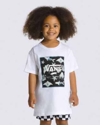 Little Kids Print Box T-Shirt(White/Bluestone)