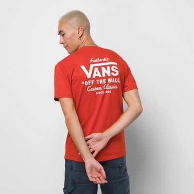 Vans Holder St Classic T-Shirt (Molten Lava/White)