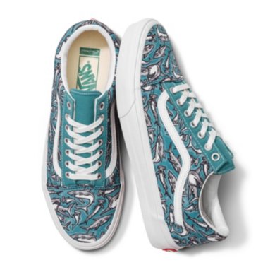 Customs Recycled Materials Sharks Old Skool