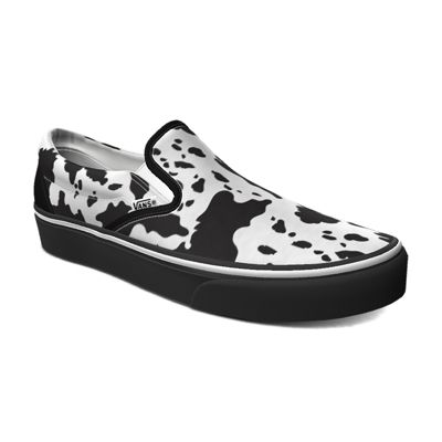 cow vans slip on