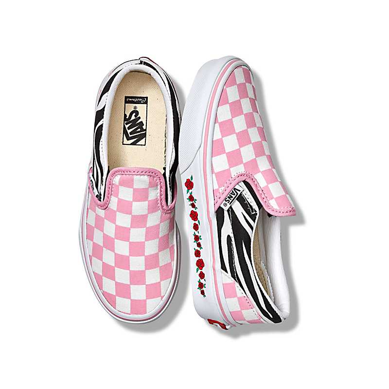 Customs Kids Prism Pink Checkerboard Slip-On