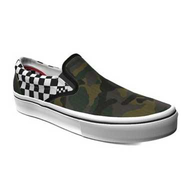 Customs Checkerboard Camo Skate Slip-On