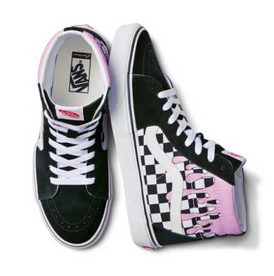 Customs Pink Drips Checkerboard Sk8-Hi