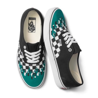 Customs Green Flame Checkerboard Authentic