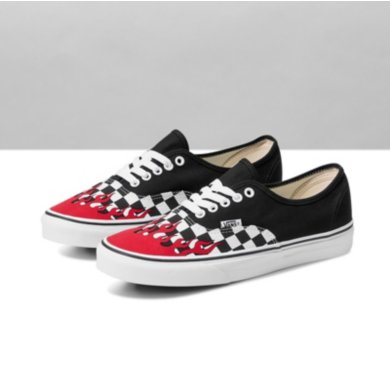 Customs Red Flame Checkerboard Authentic