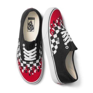 Customs Red Flame Checkerboard Authentic