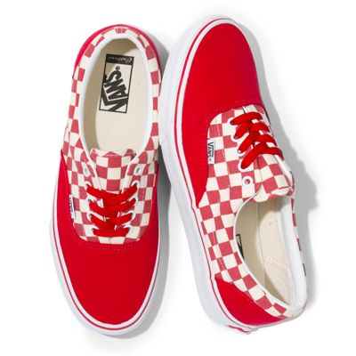 racing red checkered vans