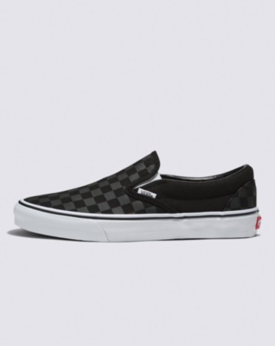 Customs Black Checkerboard Slip-On Wide