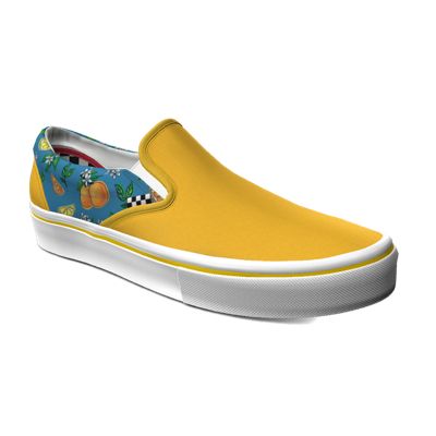Vans Customs Cyber Yellow Suede Skate Slip-on(customs)