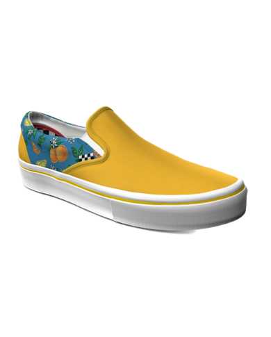 Customs Cyber Yellow Suede Skate Slip-On