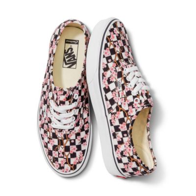 checkerboard vans with cherries