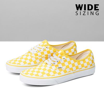 yellow checkered vans womens