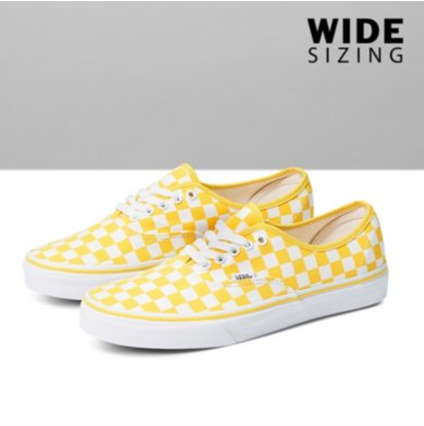 Customs Cyber Yellow Checkerboard Authentic Wide