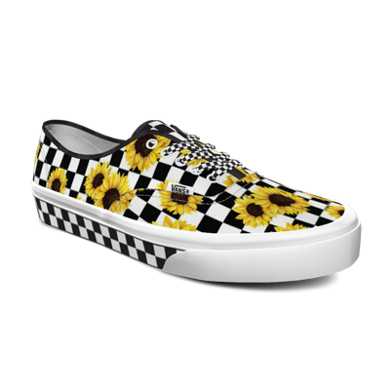 Customs Checkerboard Sunflowers Authentic Wide