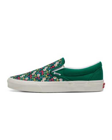 Customs Image Library Green Floral Slip-On Shoe