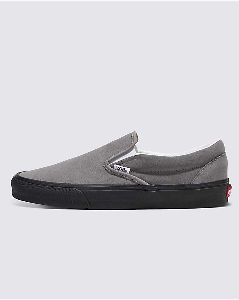 Customs Elevated Frost Gray Suede Black Sole Slip-On Shoe