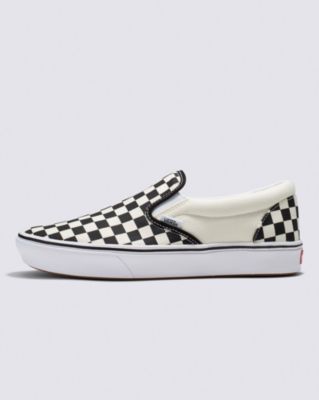 Slip-On ComfyCush Checkerboard Shoe(Black/Off White)