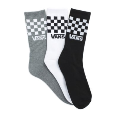 Checkerboard Crew Socks 3 Pack Size 6.5-9